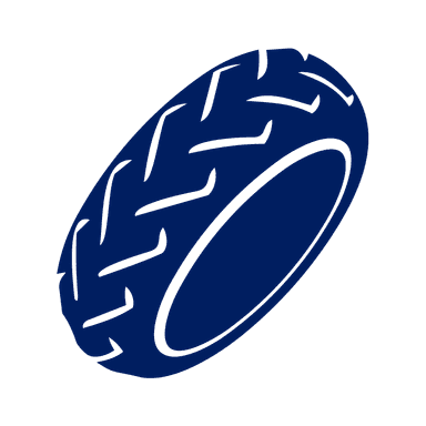 Icono ilustrado de rueda de moto